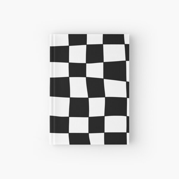 Hand Drawn Checkerboard Pattern (black/white) Hardcover Journal