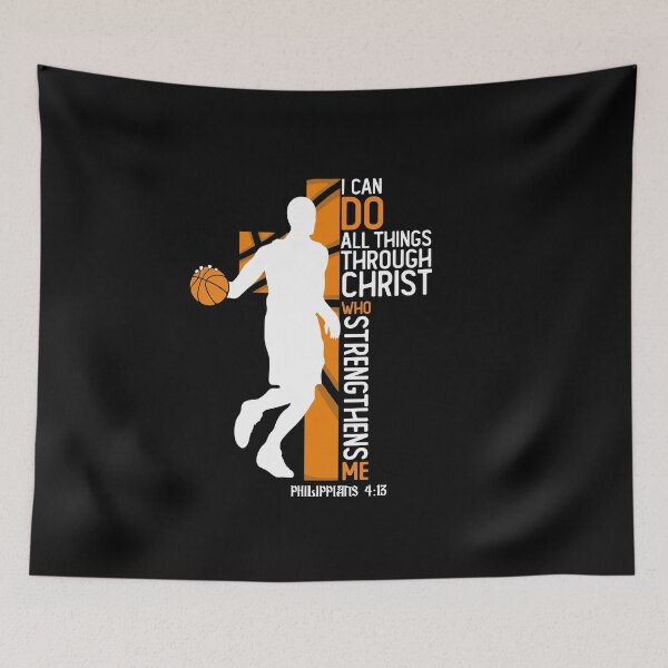Item preview, Christian Basketball Bible Verse I Can Do All Things Through Christ Philippians 4:13 designed and sold by alenaz.