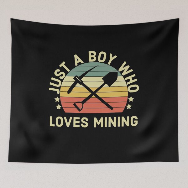 Item preview, Just A Boy Who Loves Mining designed and sold by Luna1Shop.