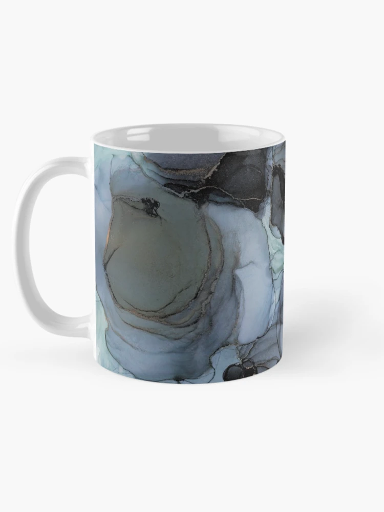 Thumbnail 5 of 6, Coffee Mug, Abstract Blue Roses designed and sold by MyAbstractInk.