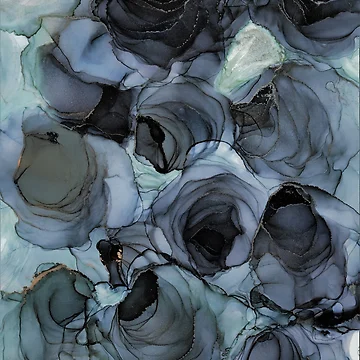 Artwork thumbnail, Abstract Blue Roses by MyAbstractInk