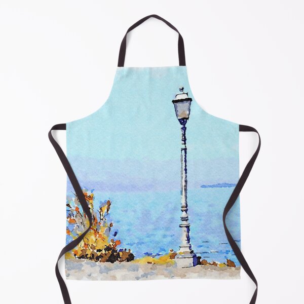 Item preview, Bracciano: lamppost with lake and isle designed and sold by Giuseppe Cocco.