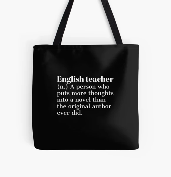 Teacher Definition Funny Tote Bag Shopper Gift Teach School Gift Subject  Cool