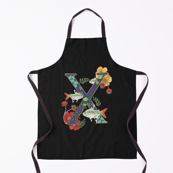 Item preview, X is for x-ray tetra, art nouveau style animal alphabet letter, plain background designed and sold by Naty Design Prague.