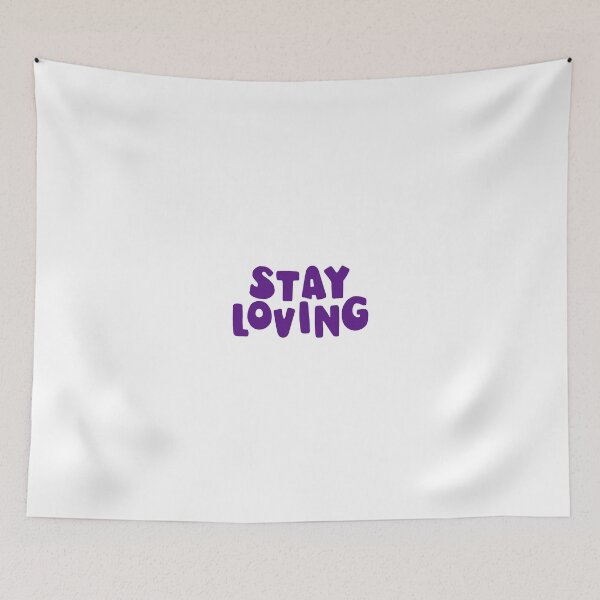 Item preview, stay loving sticker | purple designed and sold by scribblesbysar.