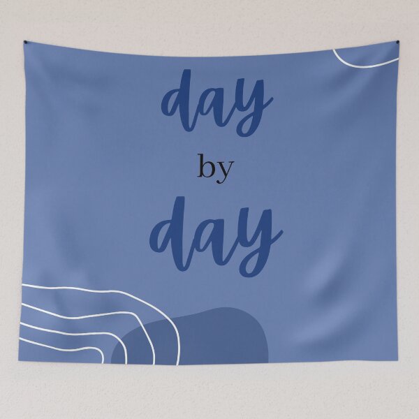 Item preview, Day by day - blue lavender outlines designed and sold by RRdesigned.
