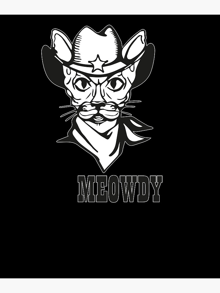 Meowdy - Funny Mashup Between Meow and Howdy Cat Meme Tapestry by