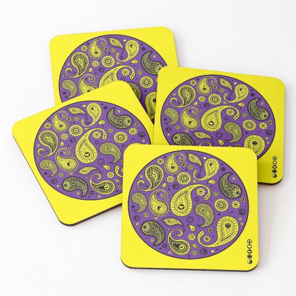 Item preview, "Acid Paisley Bubble" Plum designed and sold by metrodesignuk.