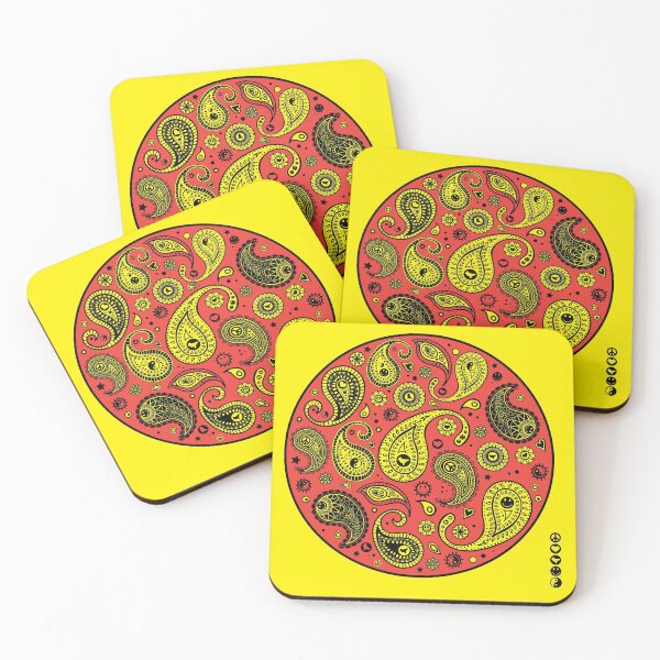 Item preview, "Acid Paisley Bubble" Orange designed and sold by metrodesignuk.