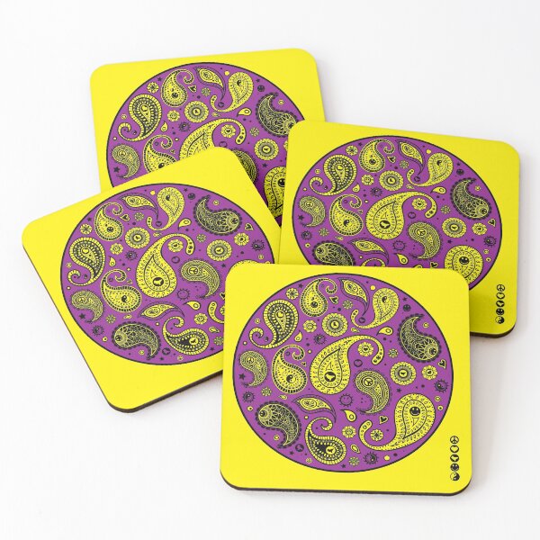 Item preview, "Acid Paisley Bubble" Grape designed and sold by metrodesignuk.