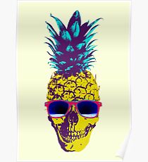 Pineapple Skull Poster