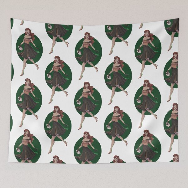 Item preview, Elegant pinup on green background designed and sold by hoshimem.