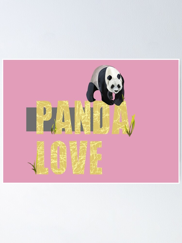 Cute Panda Bear Panda Love For Panda Lovers Caroline Laursen Original Poster By 