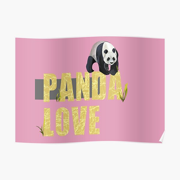 Cute Panda Bear Panda Love For Panda Lovers Caroline Laursen Original Poster By 
