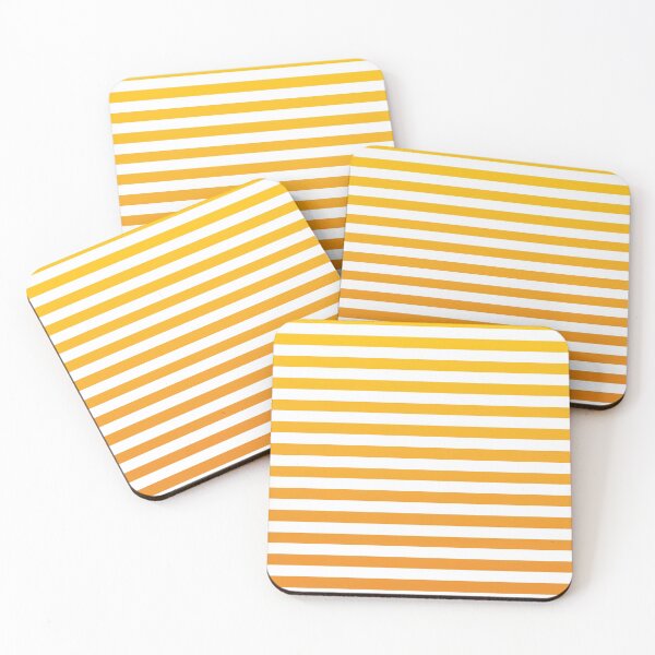 Item preview, White and yellow orange gradient striped line pattern designed and sold by BLMcreations.