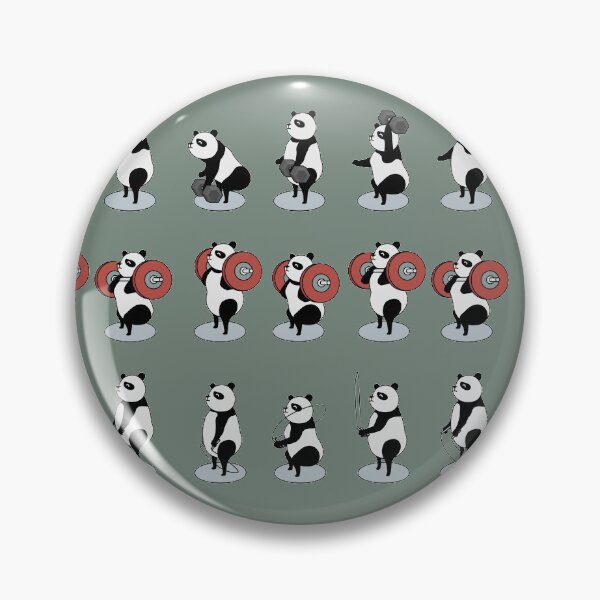 Item preview, panda bear doing crossfit with dumbbell, barbell and jumprope designed and sold by TrueType.
