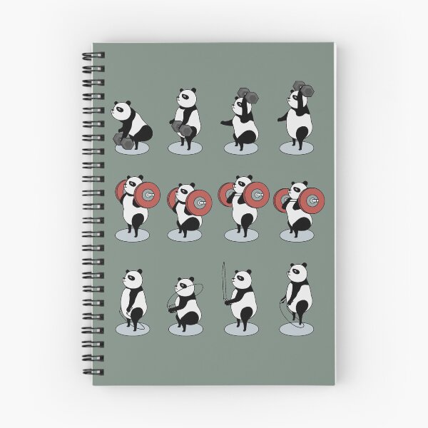 Item preview, panda bear doing crossfit with dumbbell, barbell and jumprope designed and sold by TrueType.