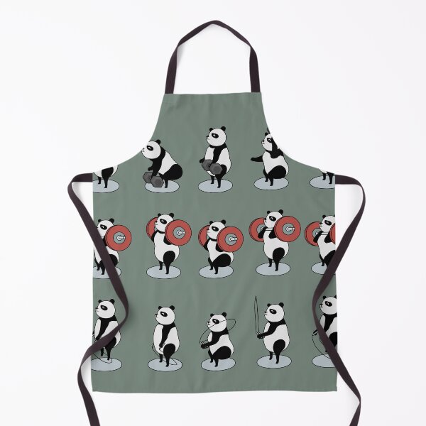 Item preview, panda bear doing crossfit with dumbbell, barbell and jumprope designed and sold by TrueType.