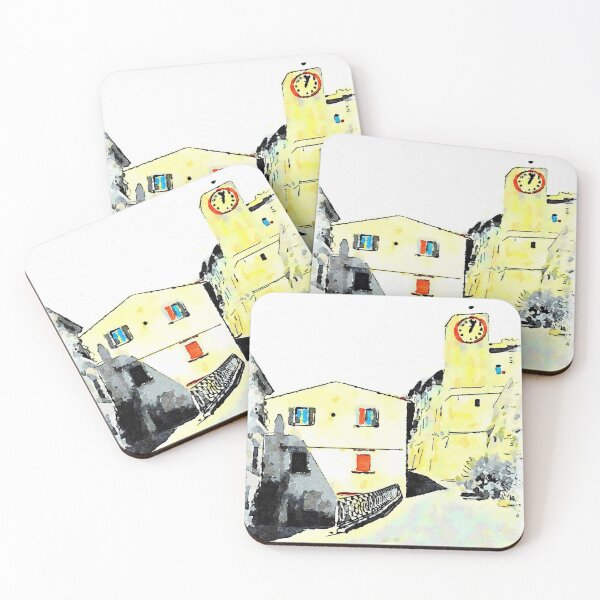 Item preview, Bracciano: buidings and clock tower of the Anguillara village designed and sold by Giuseppe Cocco.
