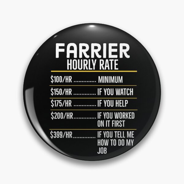 Item preview, Farrier Hourly Rate Funny Gift designed and sold by Luna1Shop.