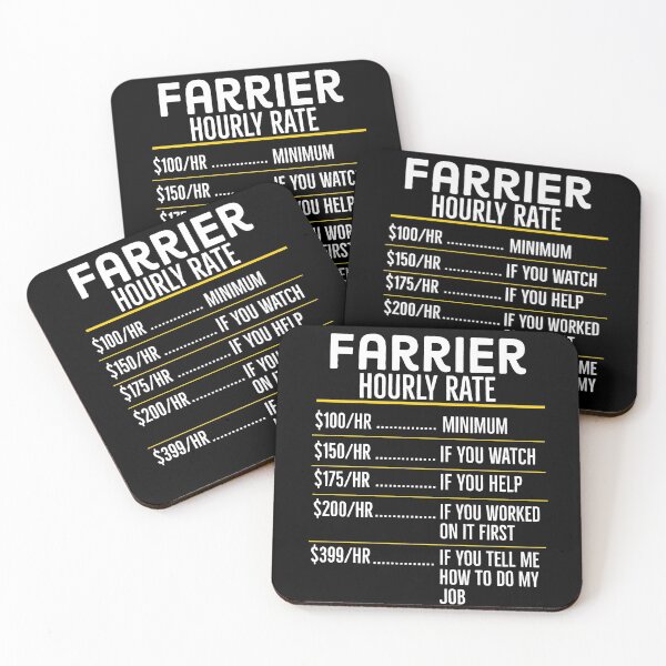 Item preview, Farrier Hourly Rate Funny Gift designed and sold by Luna1Shop.