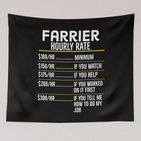 Item preview, Farrier Hourly Rate Funny Gift designed and sold by Luna1Shop.