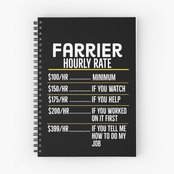 Item preview, Farrier Hourly Rate Funny Gift designed and sold by Luna1Shop.