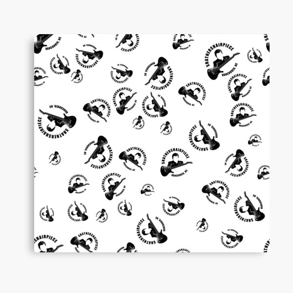 Shatnershairpiece logo (black on white square background) Canvas Print