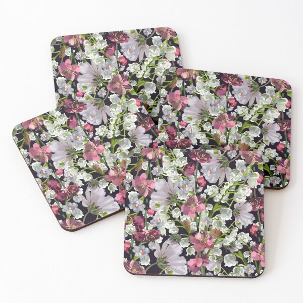 Item preview, digital flower design on black background designed and sold by cemreyigitsahin.