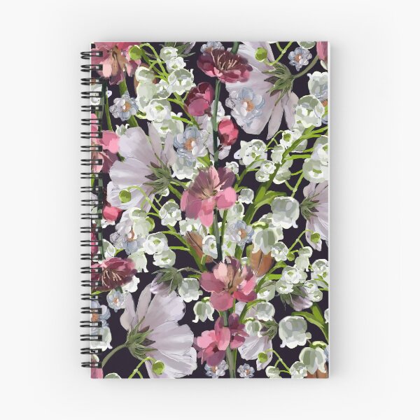 Item preview, digital flower design on black background designed and sold by cemreyigitsahin.