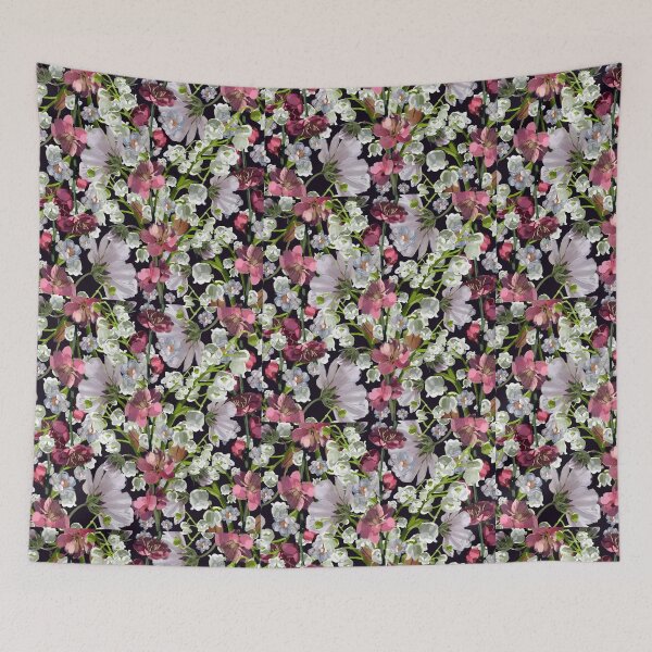 Item preview, digital flower design on black background designed and sold by cemreyigitsahin.