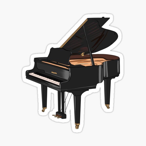Piano Musical Instrument Pattern Natural Sticker