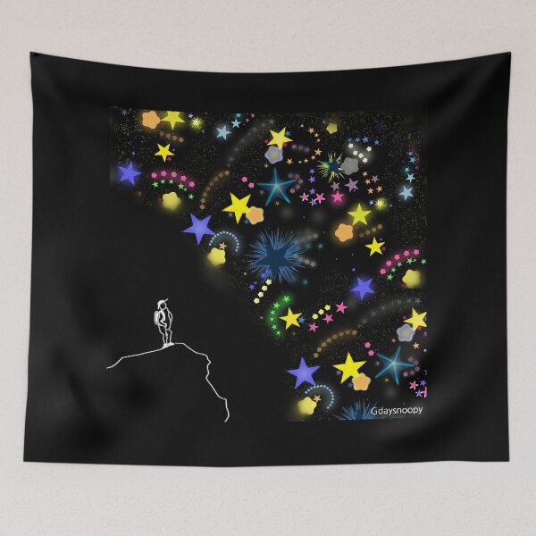 Item preview, look at the stars on rock, Hiking at night designed and sold by GdaySnoopy.