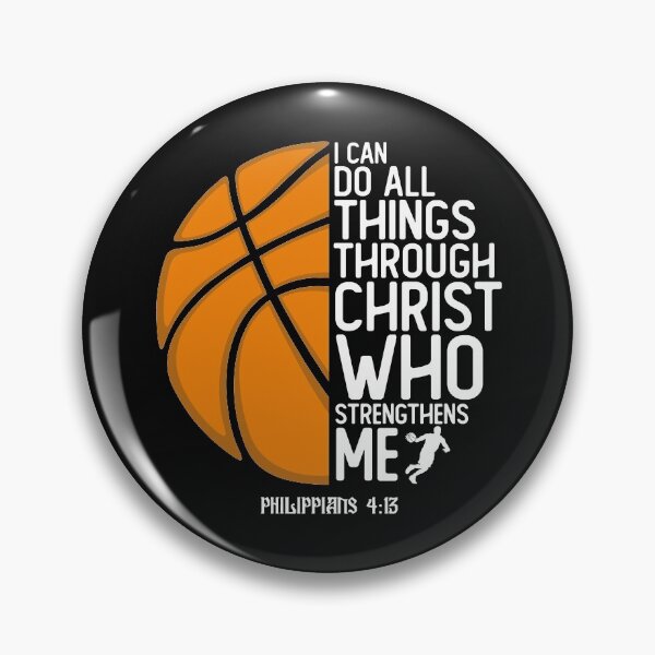 Item preview, Christian Basketball I Can Do All Things Through Christ Philippians 4:13 Bible Verse Inspirational Player Gift designed and sold by alenaz.