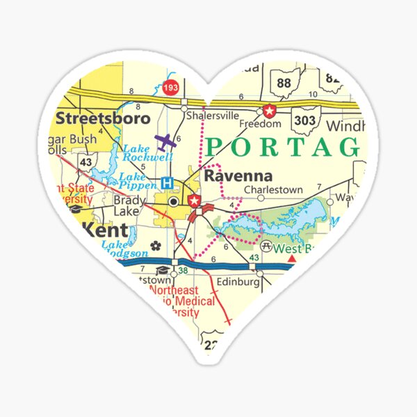 Item preview, Love Ravenna OH Vintage Map designed and sold by RepYourTown.