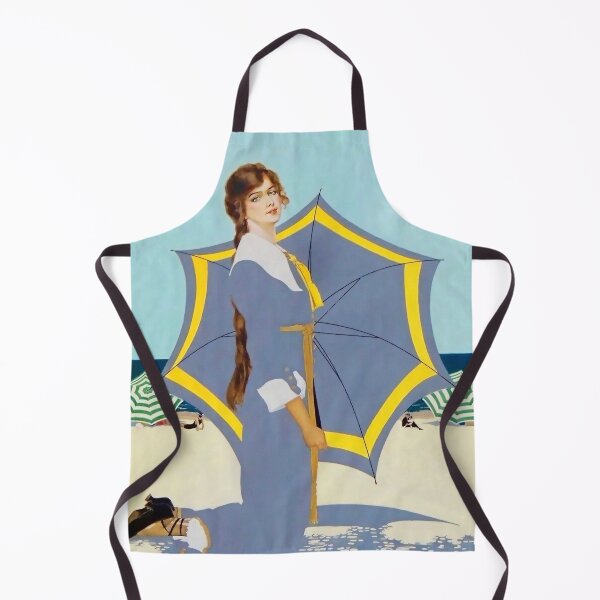 Item preview, C Coles Phillips “Beach Umbrella” Fadeaway Girl designed and sold by PatricianneK.