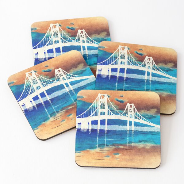 Item preview, Mackinac Bridge Inverse Color designed and sold by SistersInArtN.