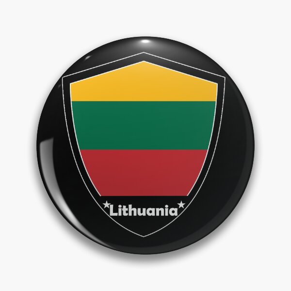 Item preview, Lithuania Flag Badge designed and sold by Gina-Driada.