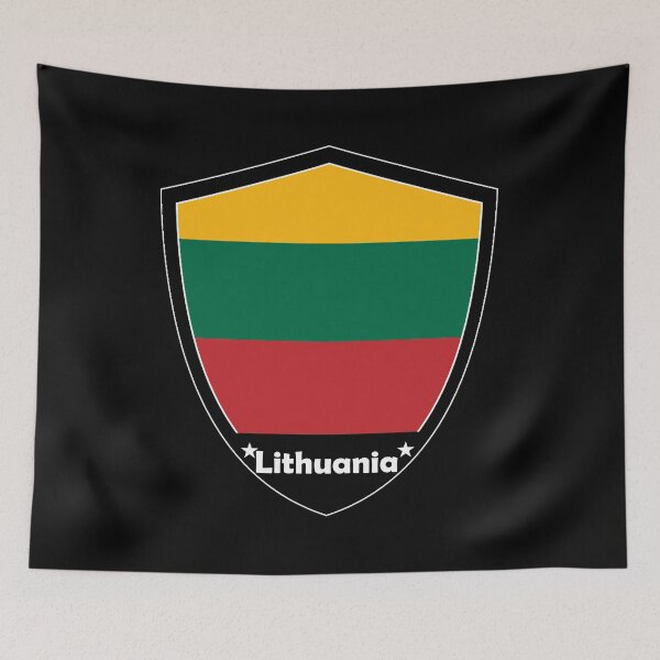 Item preview, Lithuania Flag Badge designed and sold by Gina-Driada.