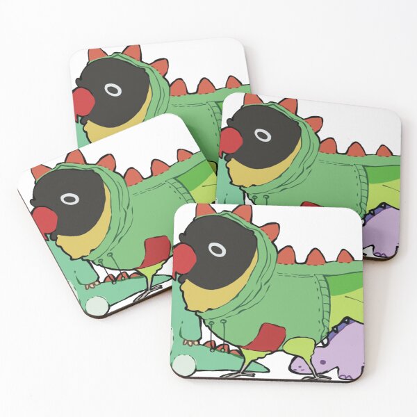 Item preview, Yellow Collared Lovebird Dinosaur Cute designed and sold by Alice Cheng.