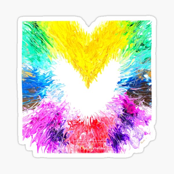 Tie Dye Heart Sticker For Sale By Colettes Art Redbubble