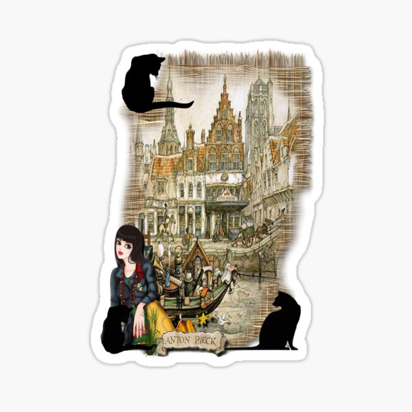 November - Canals in old Amsterdam Sticker