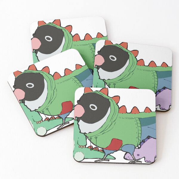 Item preview, Masked Lovebird Dinosaur Cute designed and sold by Alice Cheng.