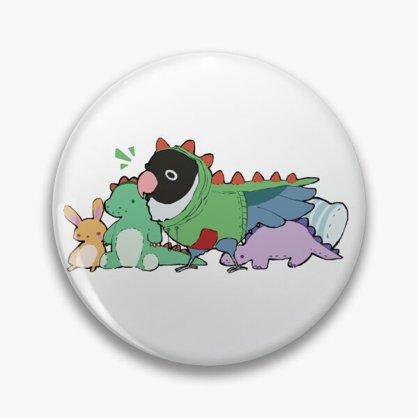 Item preview, Masked Lovebird Dinosaur Cute designed and sold by Alice Cheng.