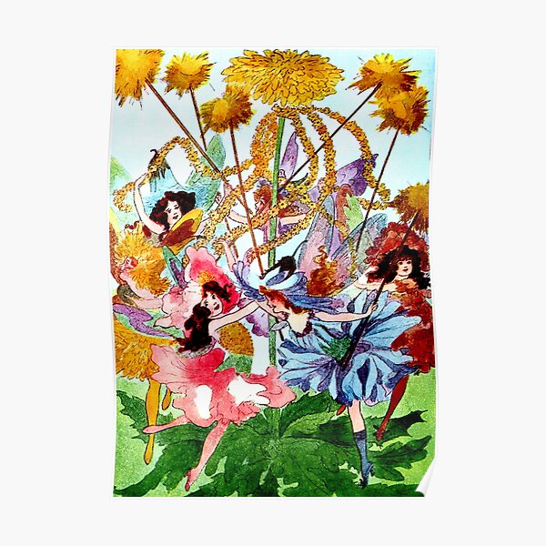 Around the Maypole” Fairy Art by M T Ross" Poster for Sale by