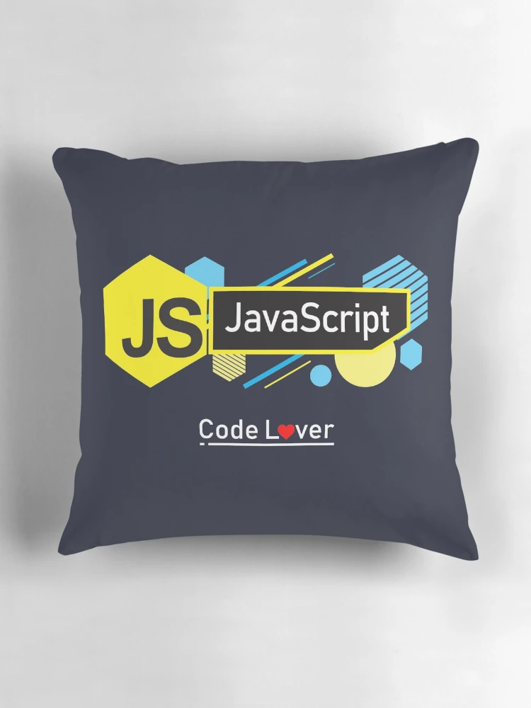 Thumbnail 3 of 4, Pillow, JavaScript Code Lover (Dark) designed and sold by Devshirt.