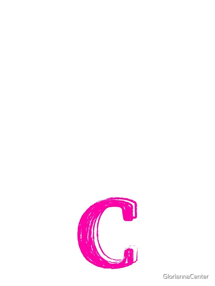 Pink chalk letter C by GloriannaCenter