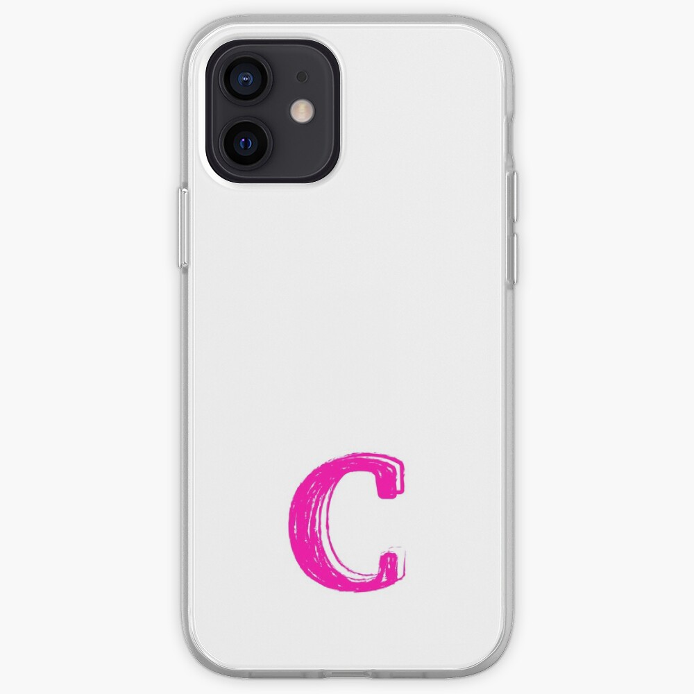 Pink chalk letter C iPhone Case & Cover