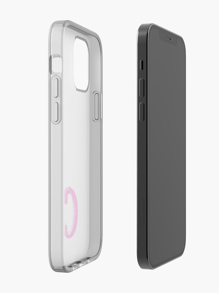 Alternate view of Pink chalk letter C iPhone Case & Cover