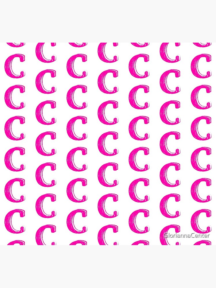 Pink chalk letter C by GloriannaCenter